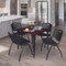 Regency Kahlo Square Table & Chair Sets, 30 W, 30 L, 29 H, Wood, Metal, Plastic Top, Mahogany TPL3030MHBK47BK - alternate 3